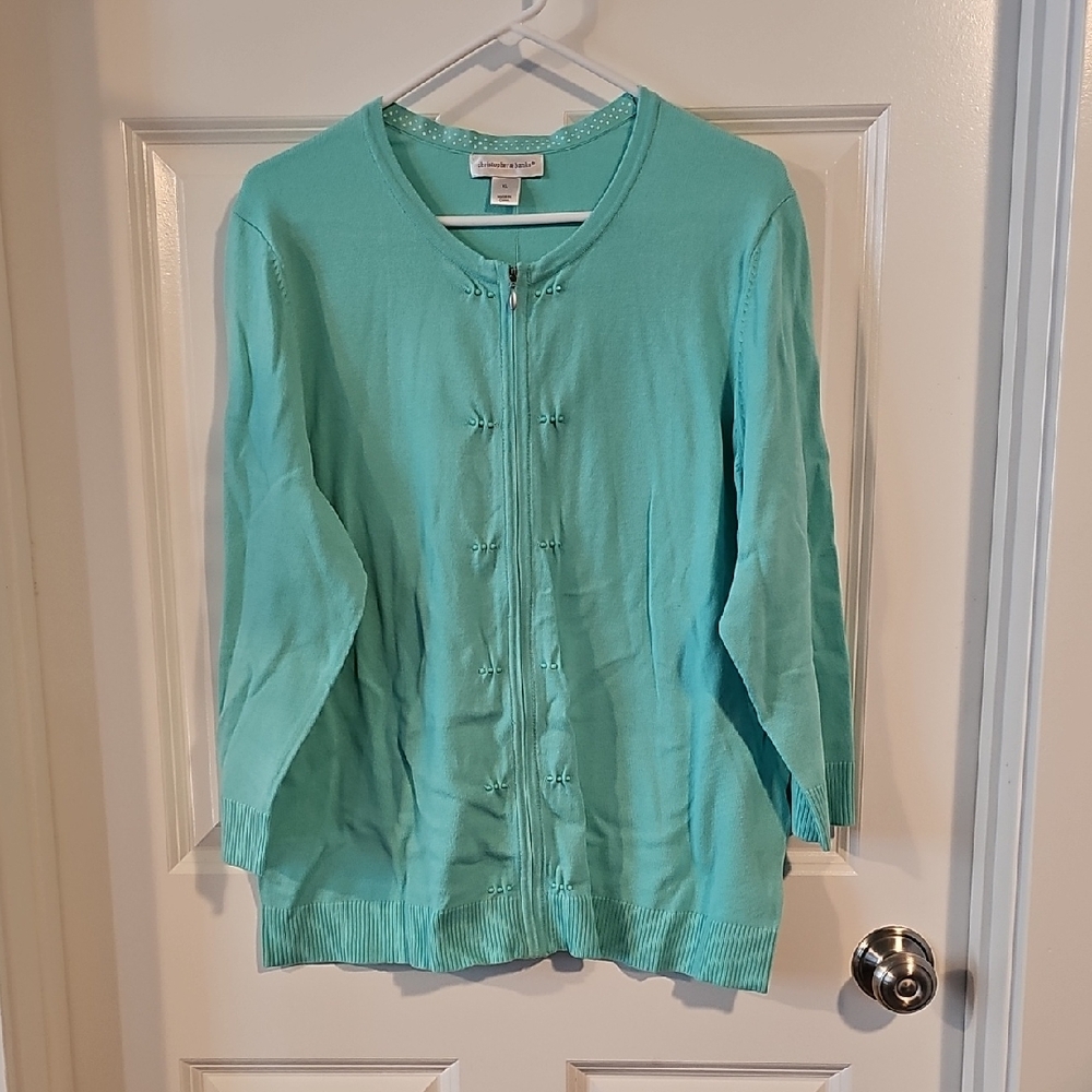 Christopher & Banks Teal Cardigan